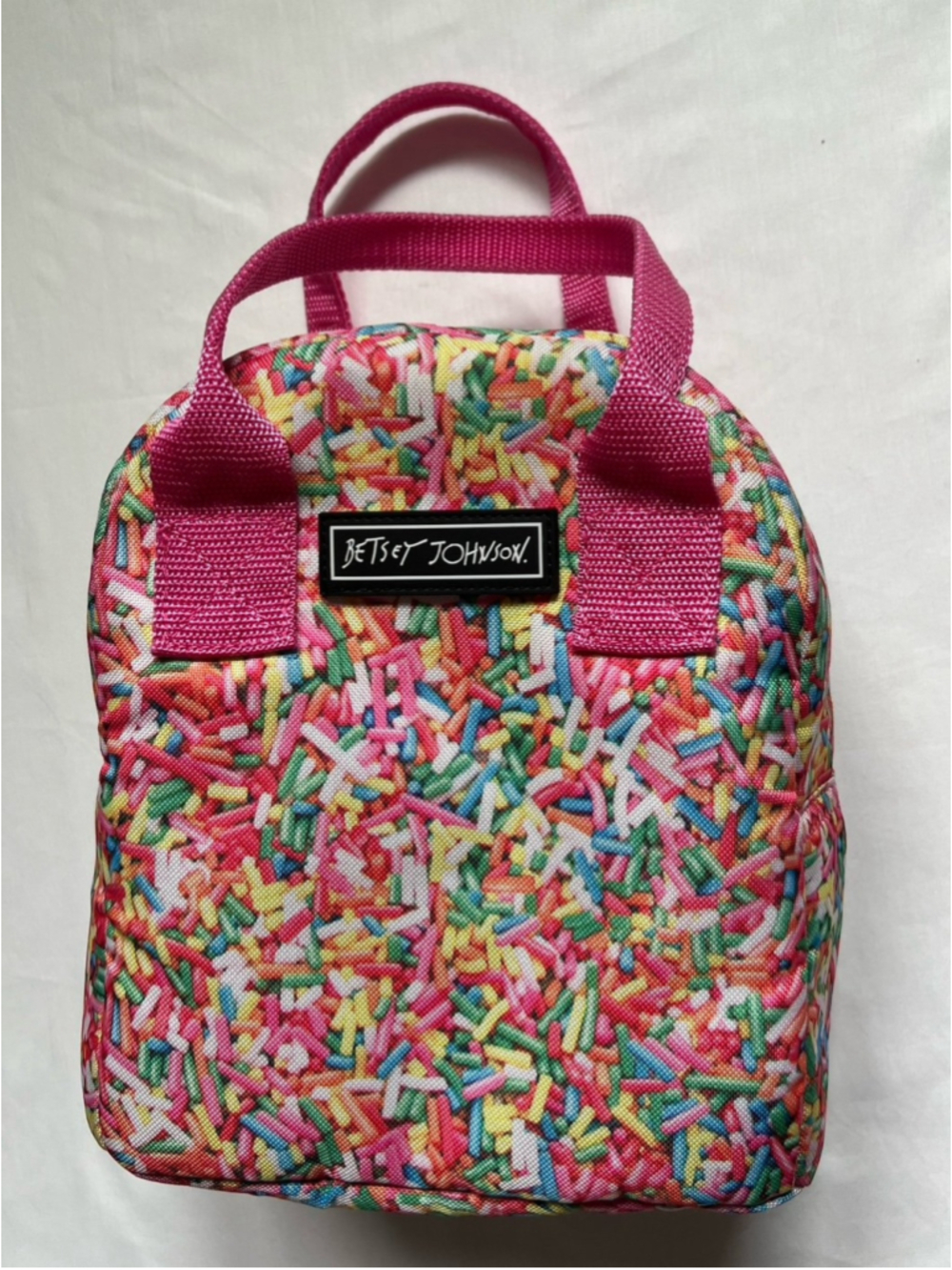 Viral Betsey Johnson Lunch Bag, Pink Sprinkles Lunch Tote Bag